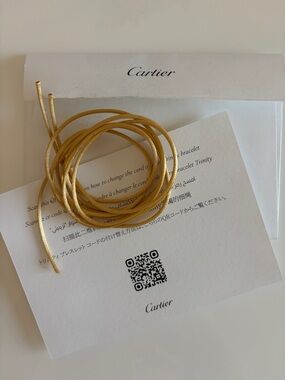 Cartier Authentic Gold String Cord for Love Trinity Bracelet